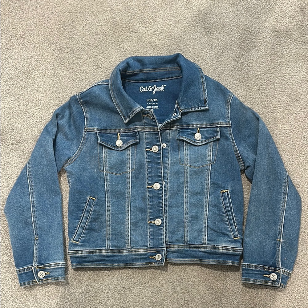 Cat & Jack Blue Jean Jacket Classic Style- soft fabric